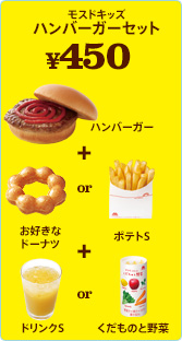 モスドキッズ　ハンバーガーセット